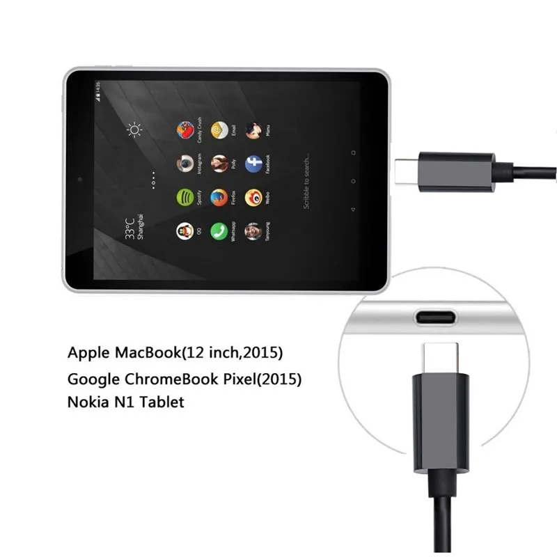 Адаптер thunderbolt 3 для Macbook usb Type C HDMI VGA 1 2 0 многопортовый зарядный кабель| |