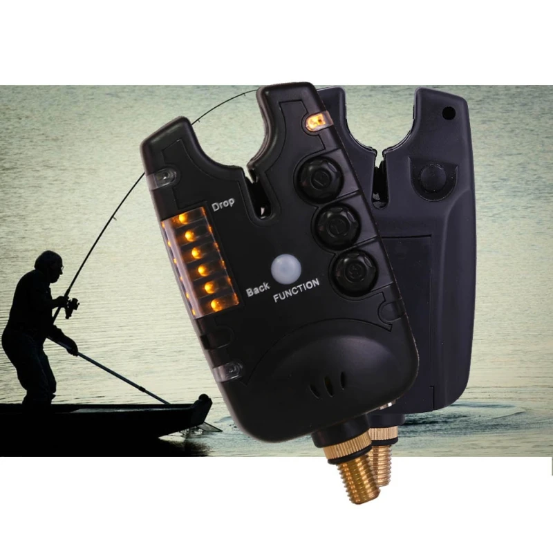 6 светодиодов Регулируемая Рыбалка укуса сигнализация Pesca индикатор тон громкости чувствительность громкий звук Открытый Рыбалка новые