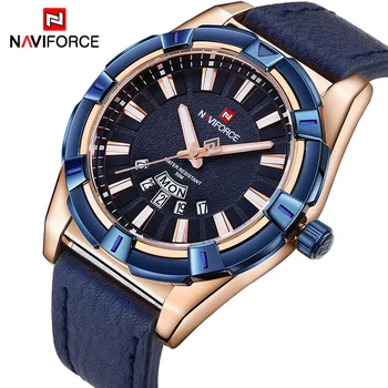 

NAVIFORCE Top Brand Men Casual Sport Watch Men Waterproof Quartz Wristwatches Male Luxury Leather Date Clock Relogio Masculino
