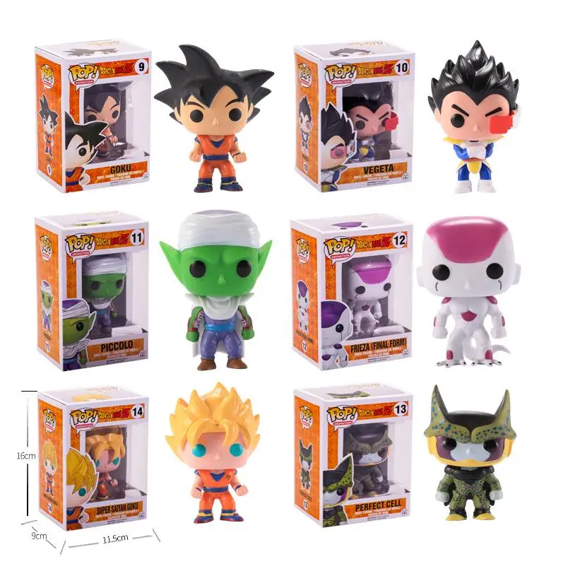 Funko Pop Amine Dragon Ball Son Goku Frieza Action Figure Super Saiyan Collectible Model Kids Toys