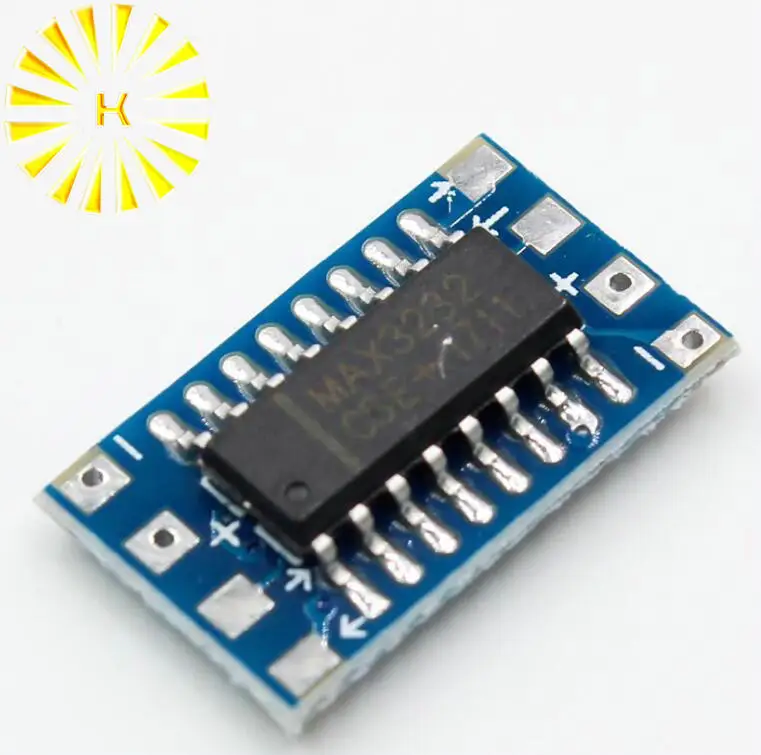 Модуль платы адаптера преобразователя MCU Mini RS232 в TTL MAX3232 3-5 В последовательный