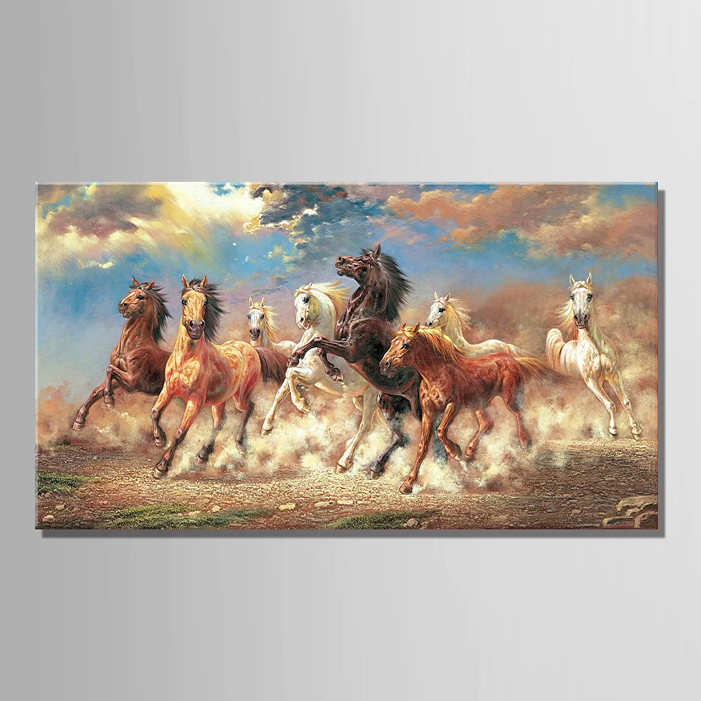 US $5.20 8 Running Horse Animal Modern Printed Oil Painting On Canvas Cotton Wall Paintings Picture For Living Room Wall Art Wall Decor