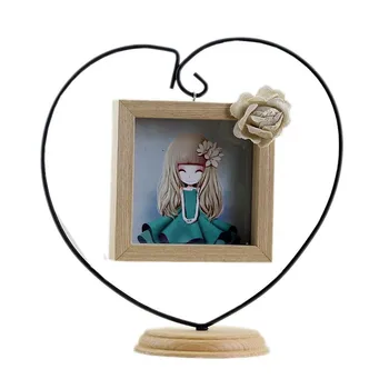 

Europe Flower Girl Heart Iron Photo Frame Decor Figurines Creative Studio Photo Decor Ornaments Home Decor Fashion Student Gifts