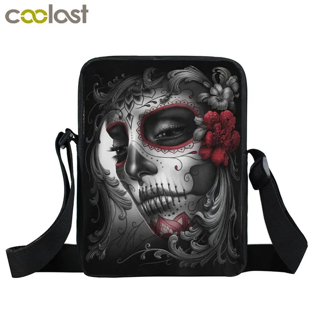 Gothic Women Messenger Bag Skull Boys S Shoulder Children Gothic Women Messenger Bag Skull Boys S Shoulder Children School Bags Portable Cool Mini Crossbody