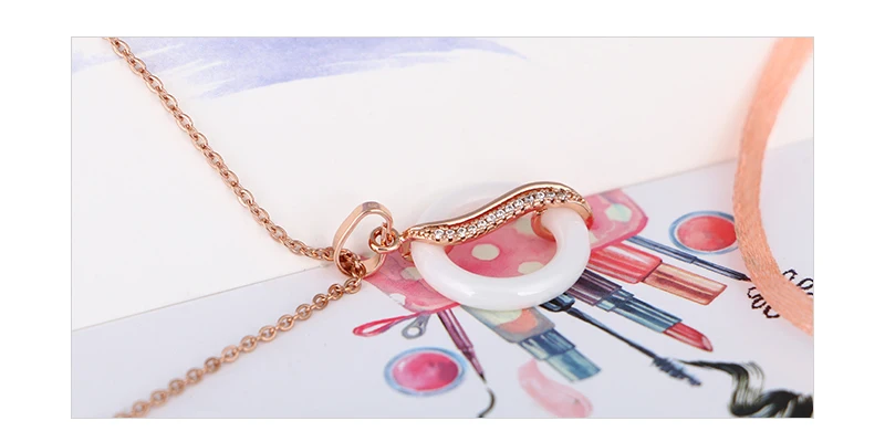 Модное женское круглое Кристальное ожерелье, стразы 585, розовая Золотая цепочка, Женское Ожерелье, крутящий момент, изысканный чокер, безделушка, ювелирное изделие, подарок
