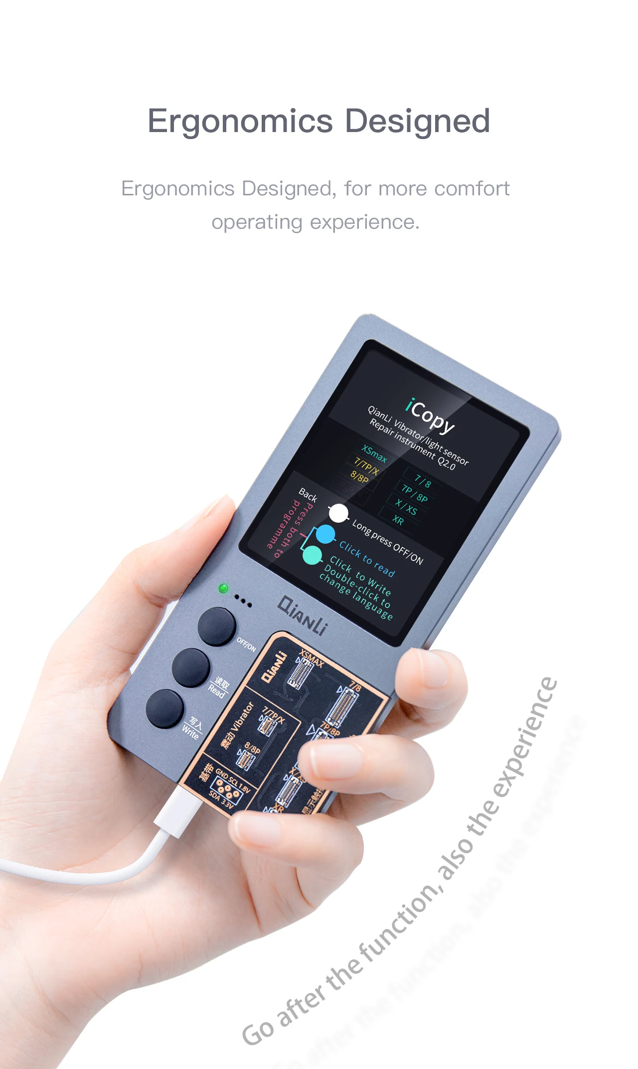 Qianli инструмент iCopy plus iPhone вибрации чувствительный цвет программист для iPhone 7 8P XR XSMax Чип ремонт