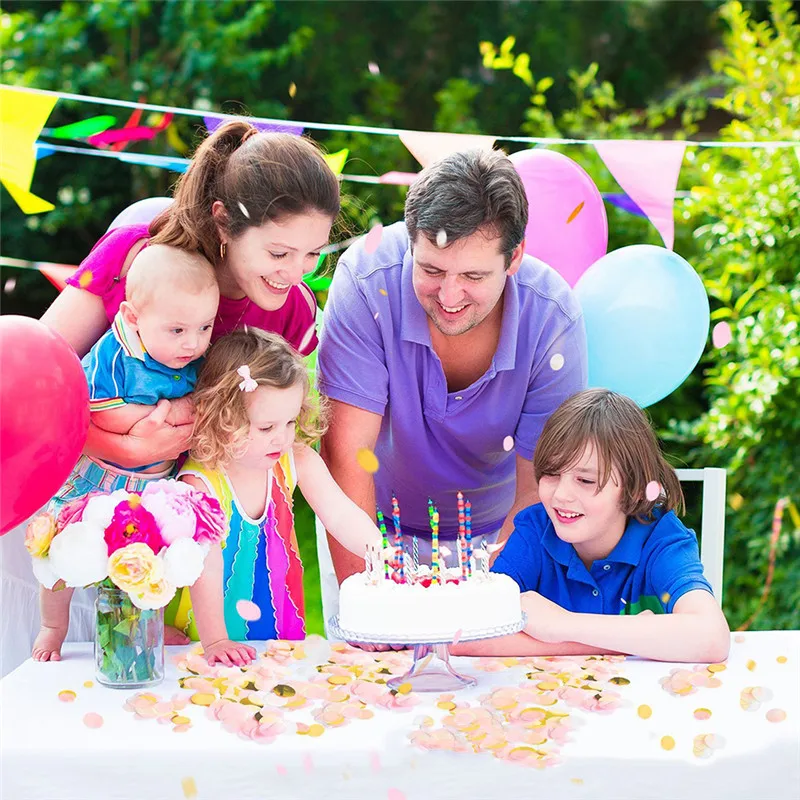 

Confetti Wedding party 10g / bag 1cm mixed color round paper towel confetti throw birthday party desktop ornaments