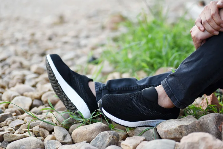 Летняя мужская защитная обувь из легкого сетчатого материала со стальным носком; Рабочая обувь с прокалывающейся подошвой