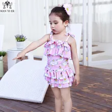 Manyier/купальный костюм для девочек, Цельный Детский купальник с принтом, детские костюмы для плавания, шапочка для маленьких девочек, пляжная одежда бикини