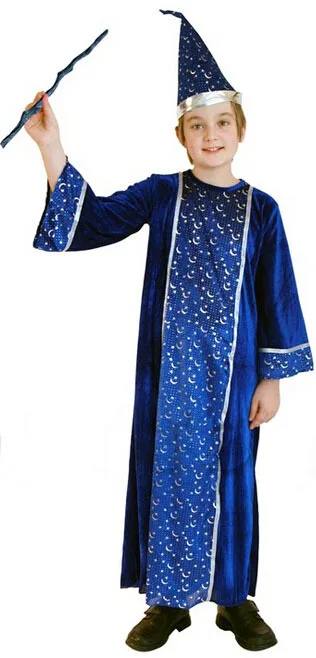

Free shipping!!Leaves blue silver wizard, the pattern wizard's robes, Christmas Halloween party stage costumes