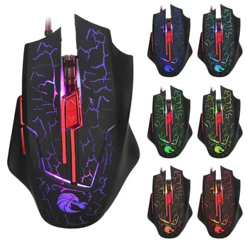 

H800 Fire Bird 6D 5500 DPI Colorful Backlight Wired Optical Gaming Mouse