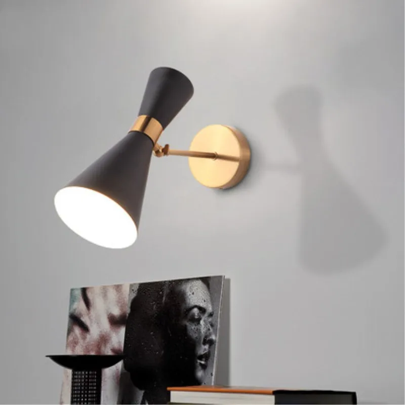 

Northern Europe Modern Concise Aluminum Wall Light Bedroom Aisle Living Room Bathroom Lens Headlight Restaurant Free Shipping