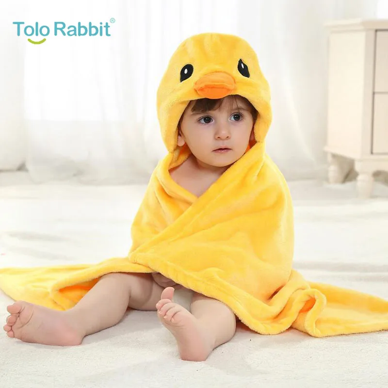 baby body Towel 80*90cm Bathrobe Hoodie Hoody Bath Towel Baby Robe Infant receiving blanket wrap cloak Cartoon Hooded