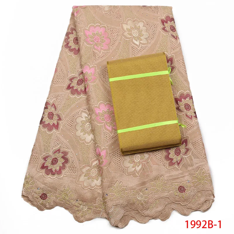 

African Lace Fabrics Cotton Lace Fabric Swiss Voile With Stones Swiss Voile Lace In Switzerland Cotton With Aso Oke AMY1992B-1