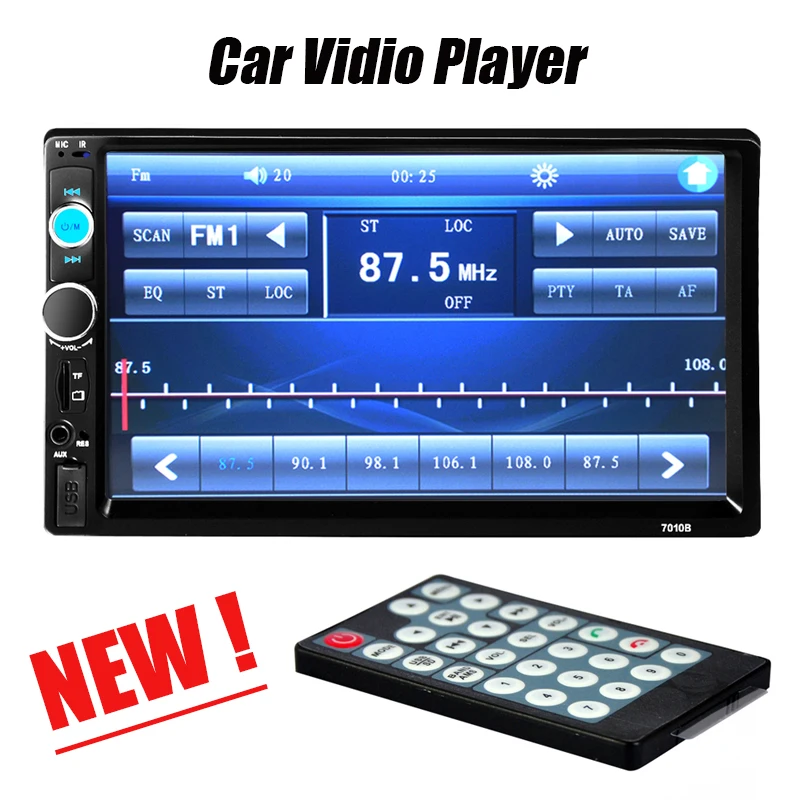 Hot 2 Din Car Video Player DVD 7'' HD Touch Screen Bluetooth Stereo Radio Car MP3 MP4 MP5 Audio USB Auto Electronics In Dash