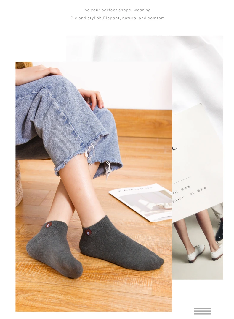 7 пар корейский стиль хлопок Для женщин носки мультфильм Демисезонный теплые женские милые носки Для женщин разработан школьников AE0016