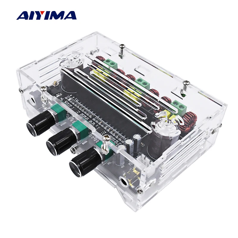 

Aiyima TPA3116D2 Subwoofer Amplifier Board Amplificador 80W*2+100W 2.1 Channel Digital Audio Amplifier Board Crystal Shell DIY