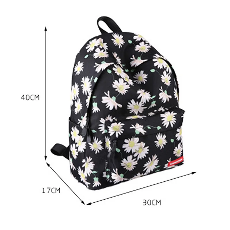 Flowers Print Backpack and Pencil Case Set