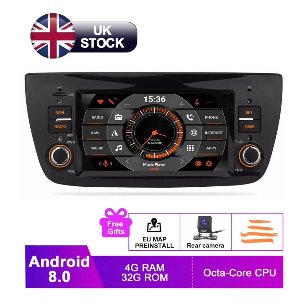 Android 8 0 GPS для автомобиля стерео Fiat Doblo 2010 2011 2012 2013 2014 2015 Авто Радио FM RDS Wi Fi аудио