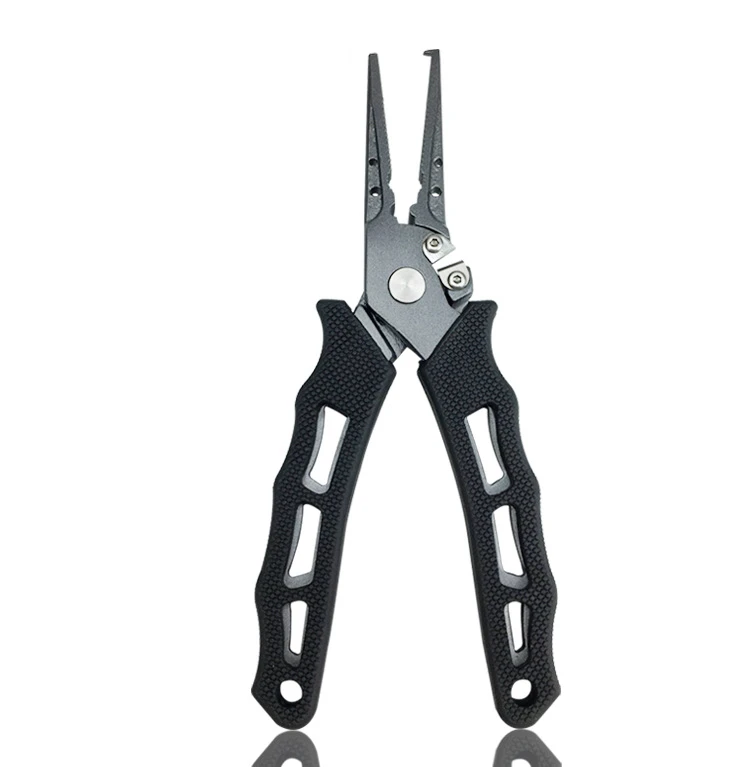 Alicate de Pesca de Aço Inoxidável de Alta Braçadeira de Pesca Anti-skid de Borracha-plástico Resistência Lateral-boca Pesca Portátil Tesoura 2 Alicate de Pesca de Aço Inoxidável de