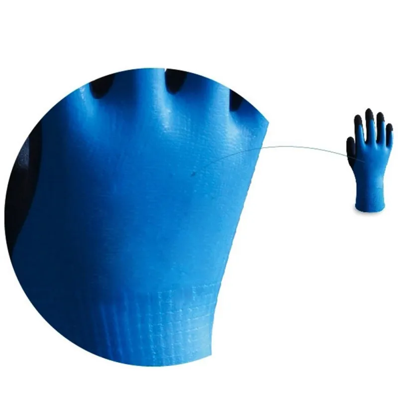 Водонепроницаемые домашние перчатки износостойкие противоскользящие садовые резиновые перчатки прочные эмульсионные нитриловые песочные защитные перчатки с покрытием TY
