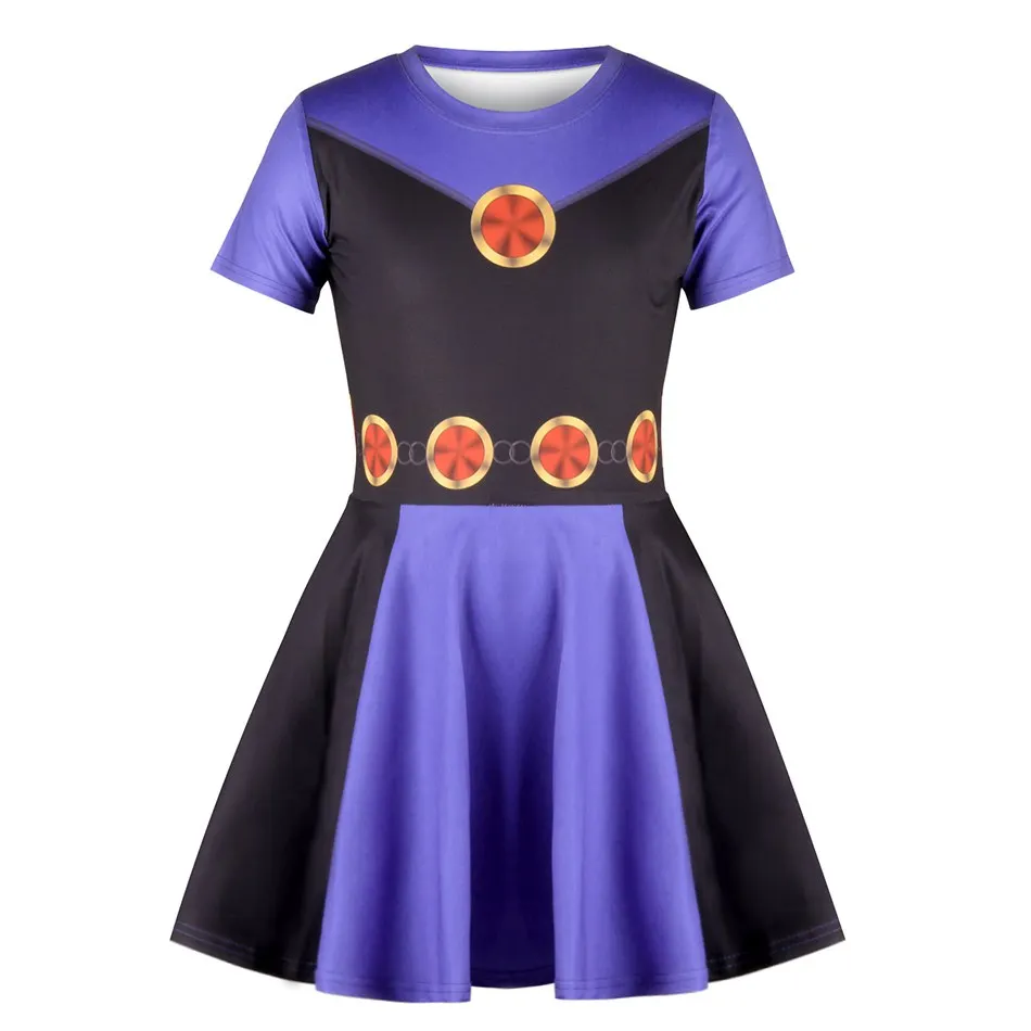 Girls T Short Sleeve Printed Swing Dress (8)