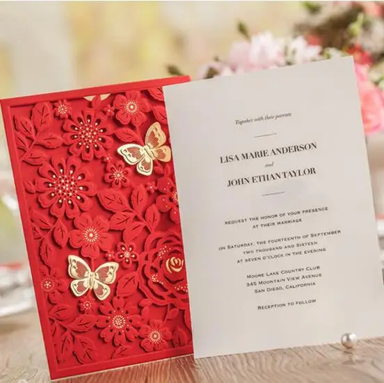 Turid 39 S Blog This Beautiful Rustic Wedding Invitation Features A Red Gold Autumnal Leaves Rehearsal Dinner Invite