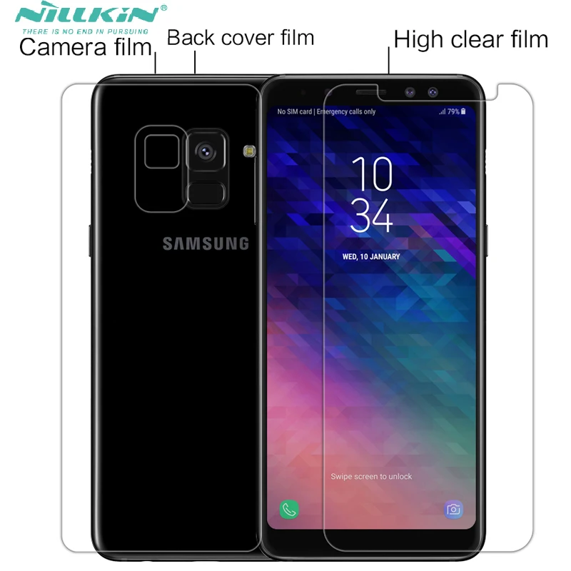 

For Galaxy A8 2018 screen protector A530F Whole Unit PET Back Film + screen protect film For Samsung Galaxy A8 2018 A530F