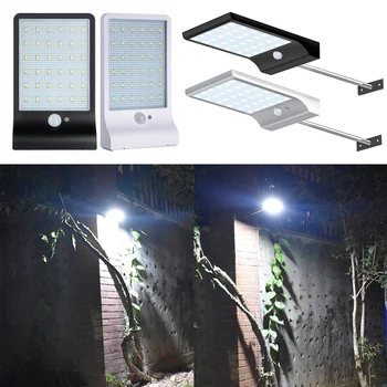 

48 leds Solar Light Color Adjustable With Controller Three Modes Waterproof Lamp Lights For Outdoor Garden Wall Lights