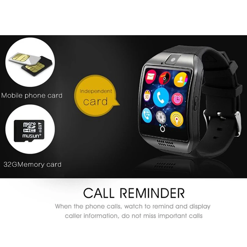 Умные часы Q18 с Bluetooth NK18 S1 умные камерой Facebook Whatsapp Twitter Синхронизация SMS поддержка