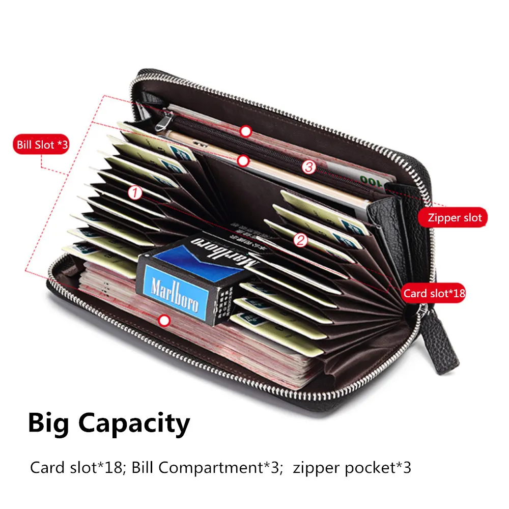 BISON DENIM Real Cowskin Men Wallets Large Capacity Card Holder Wallet Coin Purse Genuine Leather Long Purse For Men N8226-2 BISON DENIM Real Cowskin Men Wallets Large Capacity Card Holder Wallet Coin Purse Genuine Leather Long Purse For Men N8226-2