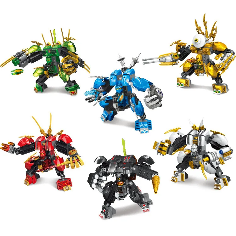 

6pcs/set Ninja Ninjago Mecha Boy Lloyds LegoINGlys NinjagoINGly Models Building Blocks Toys for Children Christmas