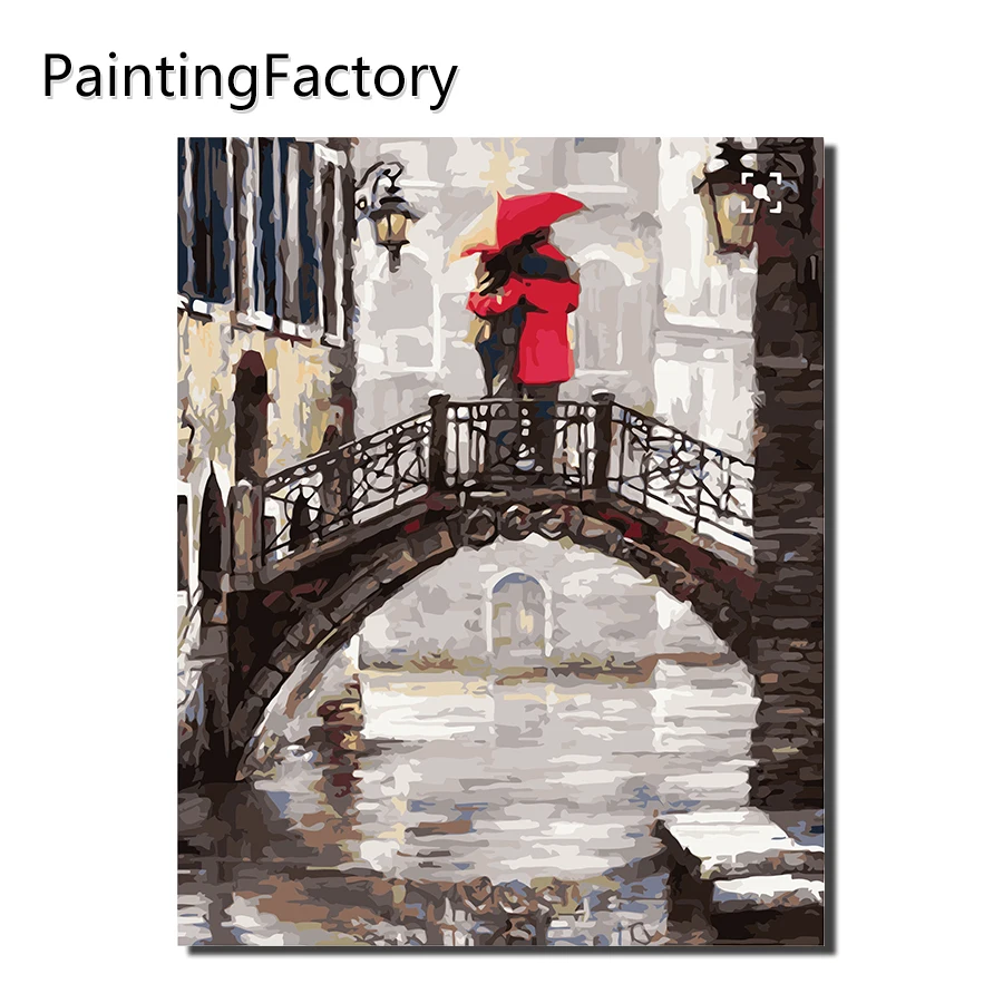 

PaintingFactory Couple Framed Home Decor Painting By Numbers Hand Painting Oil On Canvas For Living Room Wall Sticker Lover