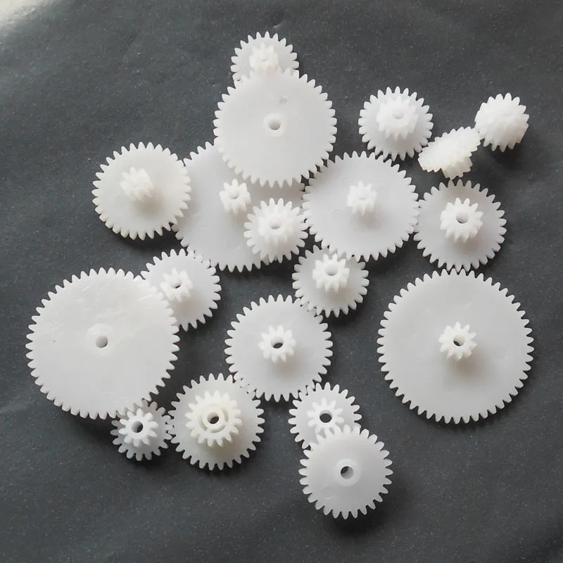 

Hot sale mixed 19 different gears Double layer plastic wheel gears diy reduction gear motor diy toy gears