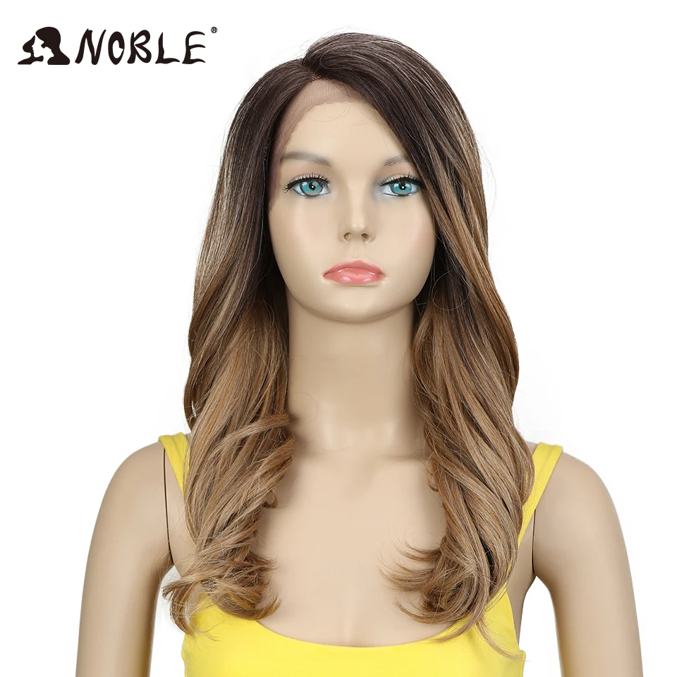 

Noble Synthetic Wig For Black Women Trendy Lace Front Wig Loose Wave Synthetic Hair 20Inch Ombre Hair Synthetic Lace Front Wig