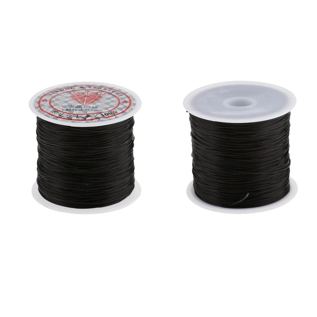 

2Pcs 60M Salon Crystal Elastic String for Hair Thread for Making Weaving Wigs