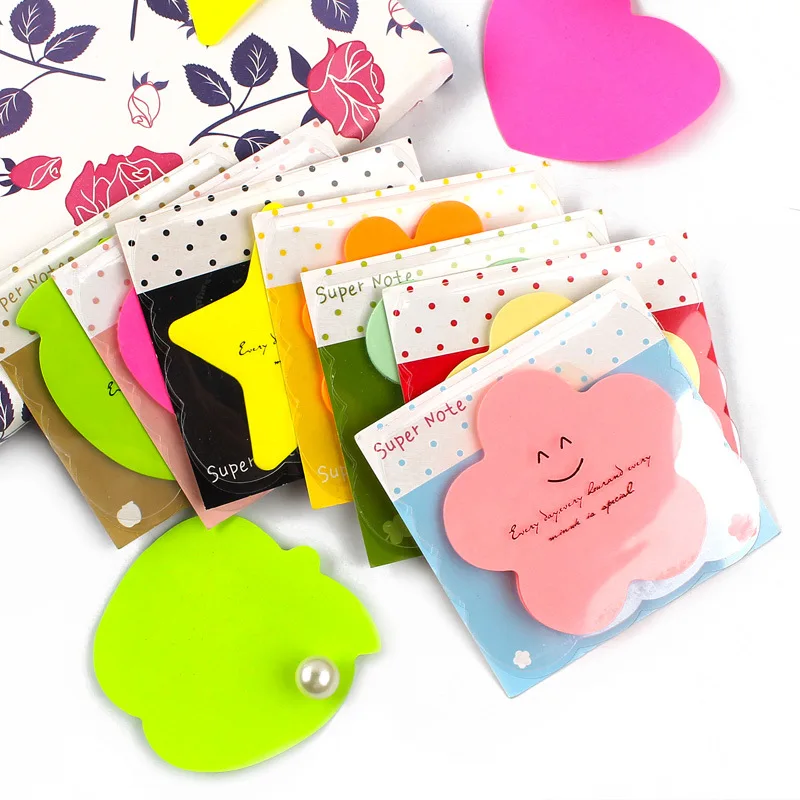 40 шт. Корея канцелярские милые Sticky Candy Цветные стикеры тетрадь сообщение мультфильм Kawaii закрепленный блокнот