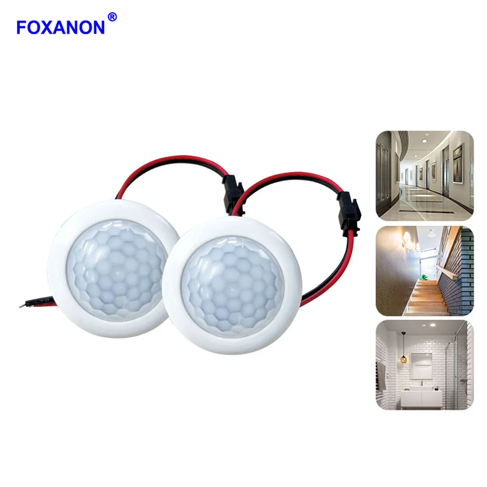 

Foxanon AC110V-220V Infrared PIR Motion Sensor Switch For Light 100W Max Human body Starters Induction Sensor Control Detector