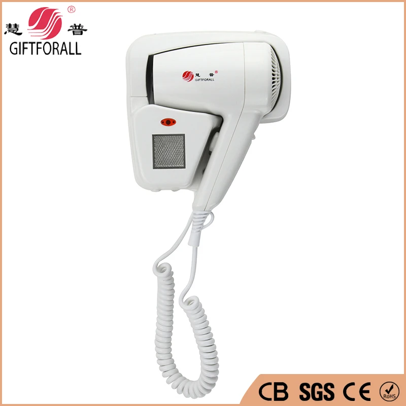 Giftforall Hotel Electric Hair Dryer Wall Mount Bathroom Hot/cold Air