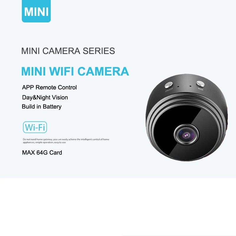 

Mini Night Vision Wireless WIFI IP CCTV Camera Magnetic Camcorder with Battery Supports Motion Detection iPhone Android APP
