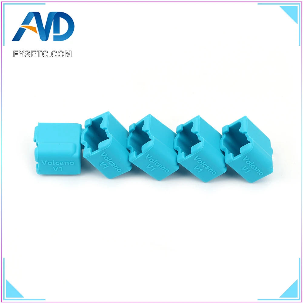 

5pcs BLUE Volcano V1 Silicone Sock Volcano Heated Block J-head Hotend Bowden/Direct Extruder Block Cover 3D Printer Part