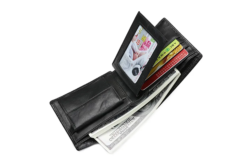 Фабричный кошелек, женский, прямой, воздушный, двойной, складной, мужской, кожаный, для кредитных карт, ID, держатель для карт, кошелек, карманы
