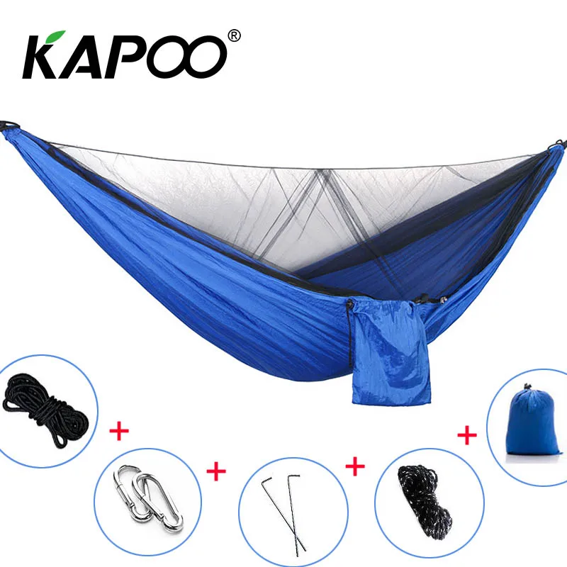 

Outdoor Hammock Portable Double Mosquito Net Hammock Parachute Hammock Outdoor Furniture Camping Hammock Soft Bed Picnic Mat