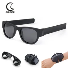 Складываемый браслет для женщин и мужчин, солнцезащитные очки, складные унисекс, поляризованные солнцезащитные очки, портативные пляжные солнцезащитные очки