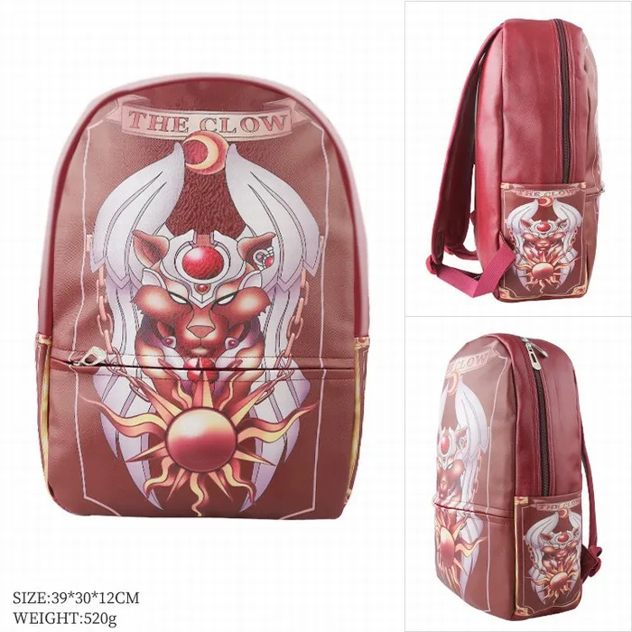 Аниме Cardcaptor Sakura полный цвет кожаный PU Рюкзак Школьные сумки Дорожная сумка на