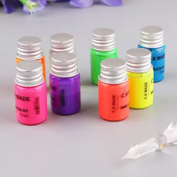 

7ml Bottled Glass Non Carbon Luminous Fluorescence Fountain Pen Ink Refill Writing School Student Stationery Office Supplies