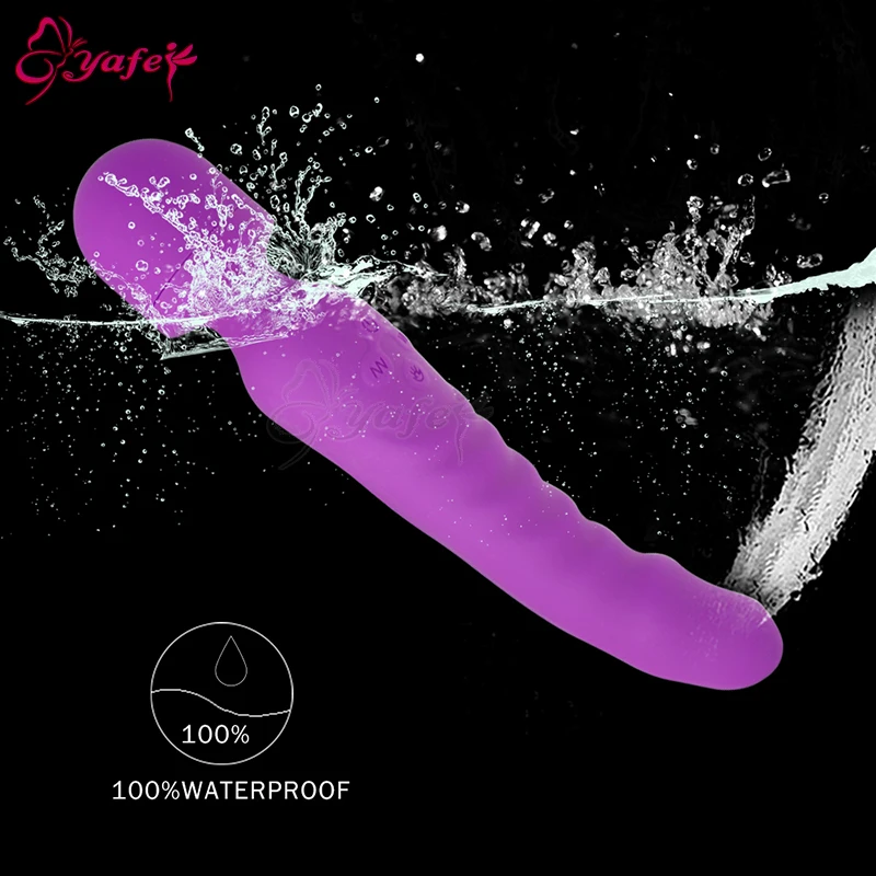 Powerful 7 Speed Heating Dildo Vibrator Waterproof G-Spot AV Wand Sex Toys Magic Wand Massager Vibrators Sex Products For Woman