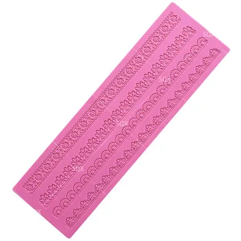 

4 Different style Lace Fondant Cake Decorating Styling Tools Kitchen Silicone Lace Mold Flower Pattern Kitchen Accessories LS92