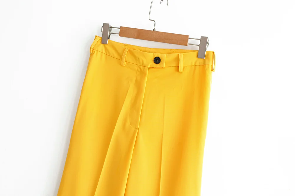 Новинка, Женский блейзер бойфренда желтого цвета с двумя пуговицами, винтажный Свободный Длинный Костюмный пиджак с зубчатым воротником, верхняя одежда, 1 комплект