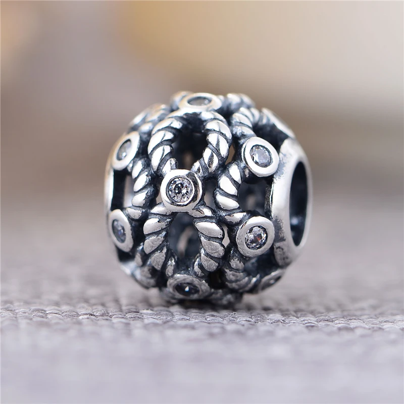 

100% 925 Silver Charm Bead Fit European charms silver 925 original bracelet Sterling Silver 925 Best for the Christmas gift